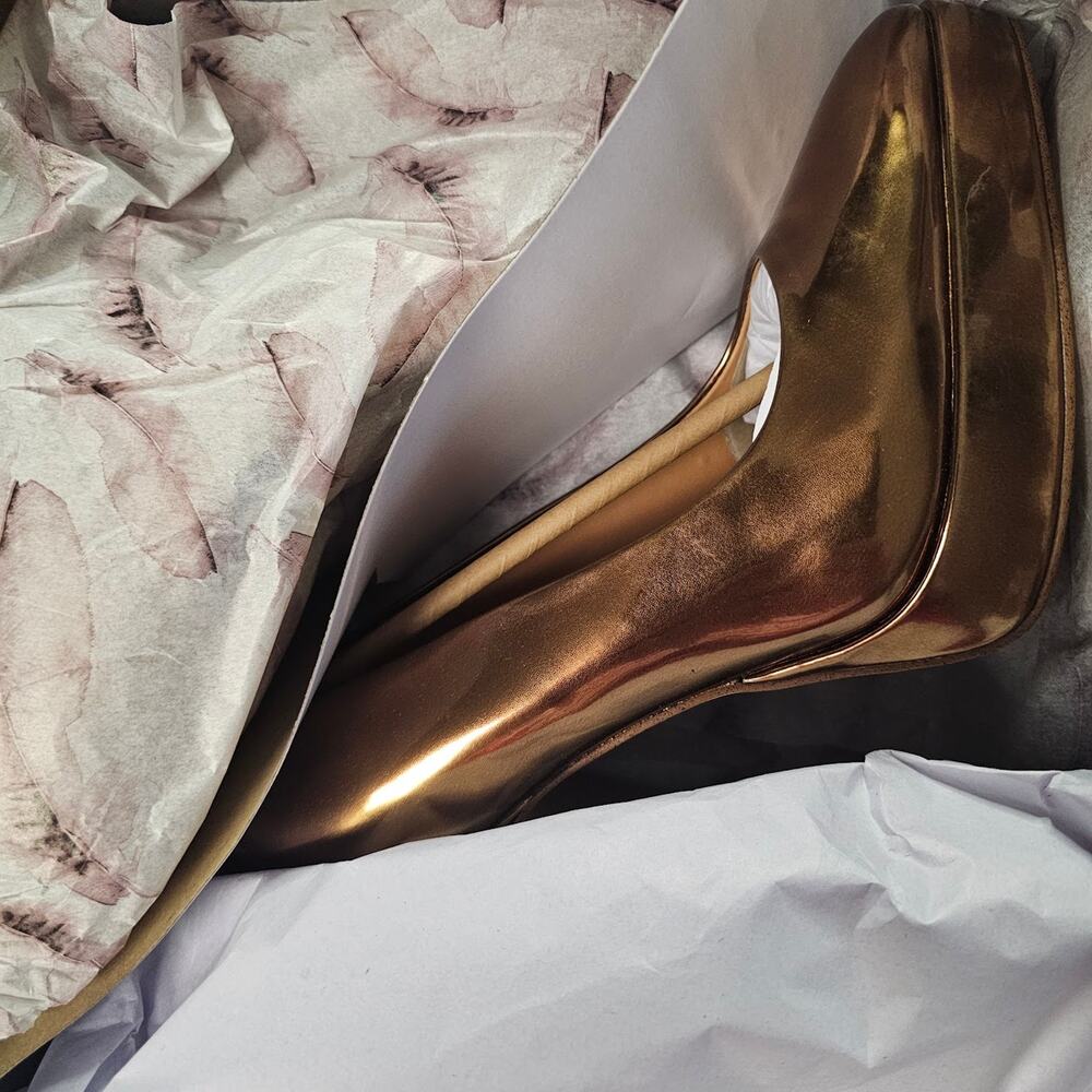 Jessica Simpson Glynis Bronze Mirror Metallic High Heel Pumps Size 8.5 NWT - Picture 5 of 5
